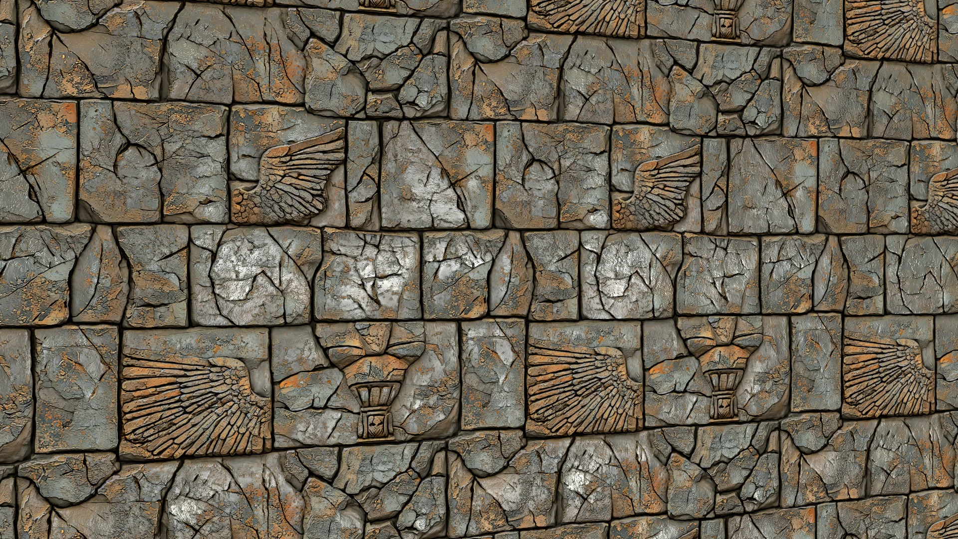 10 Egypt Wall VOL02 4K Seamless PNG PBR Textures Texture_11