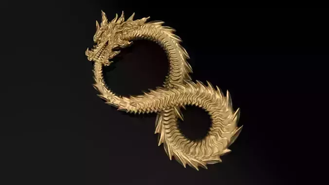 Dragon  sculpture 3DM STL OBJ model for 3D printing and CNC