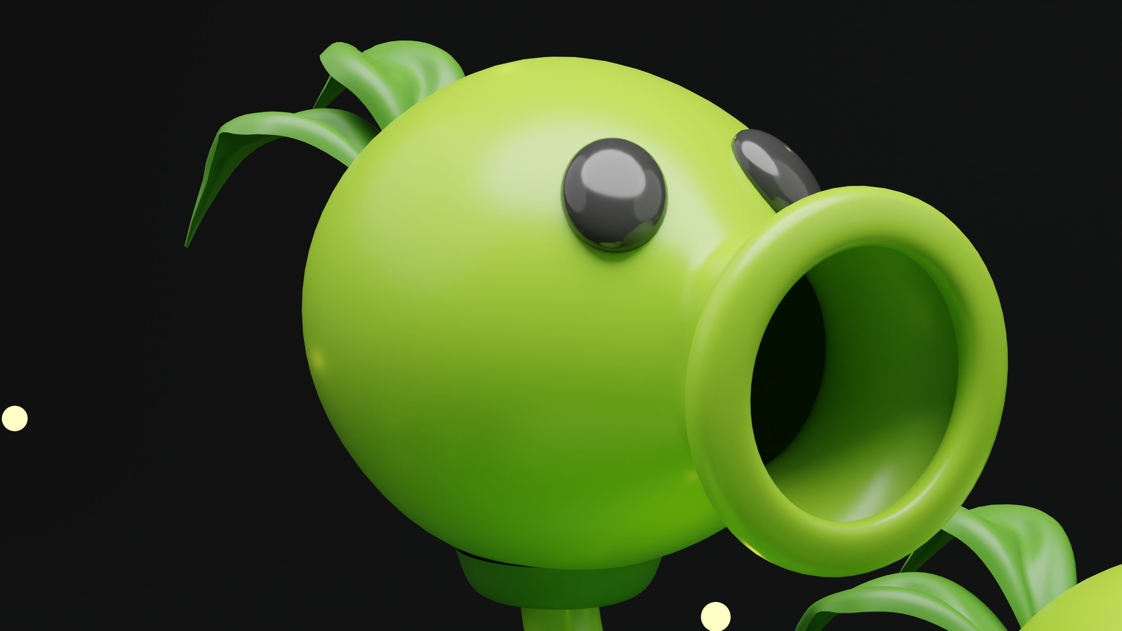 ThreePeater Plants Vs Zombies Low-poly 3D model_1