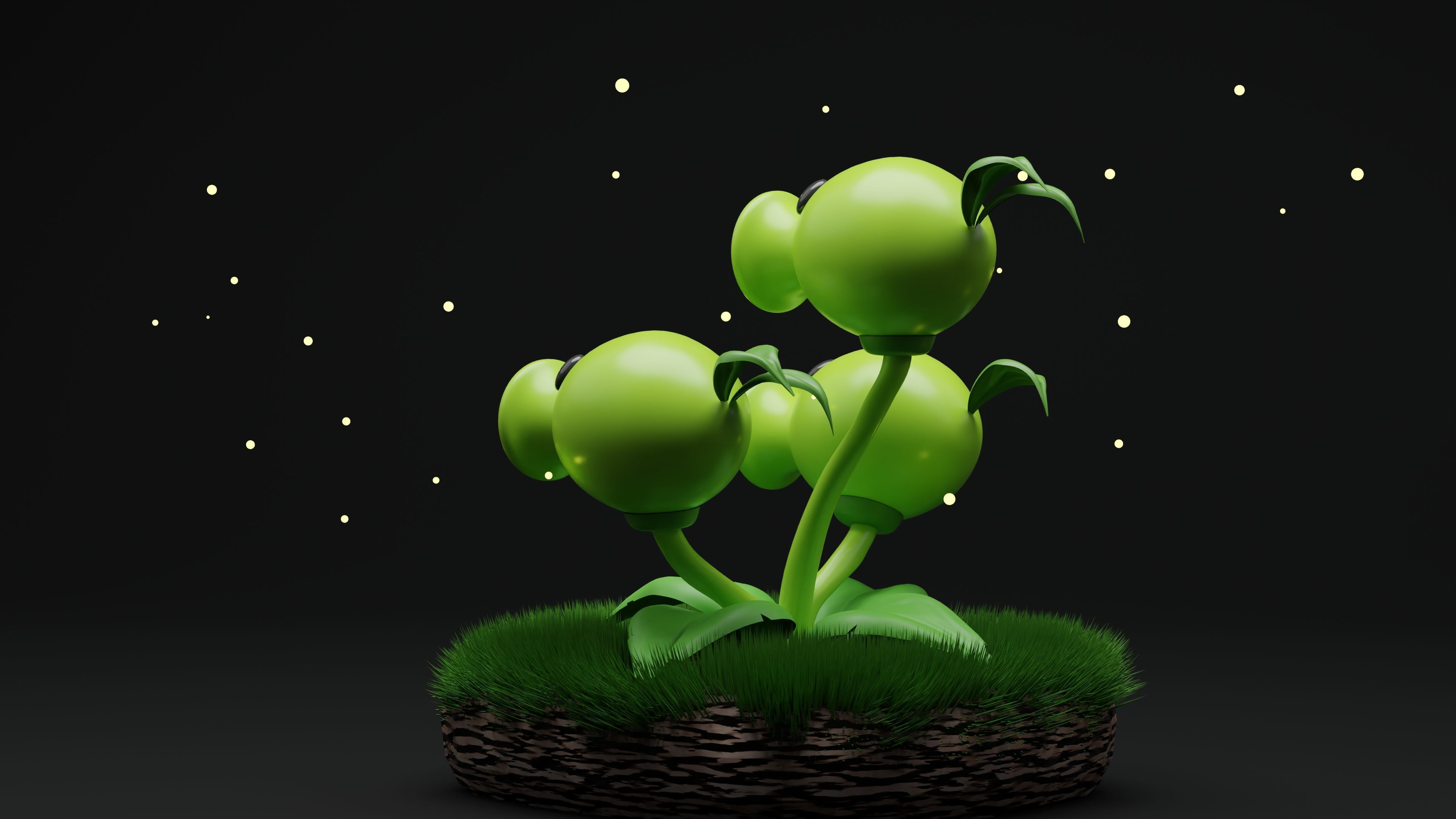 ThreePeater Plants Vs Zombies Low-poly 3D model_4