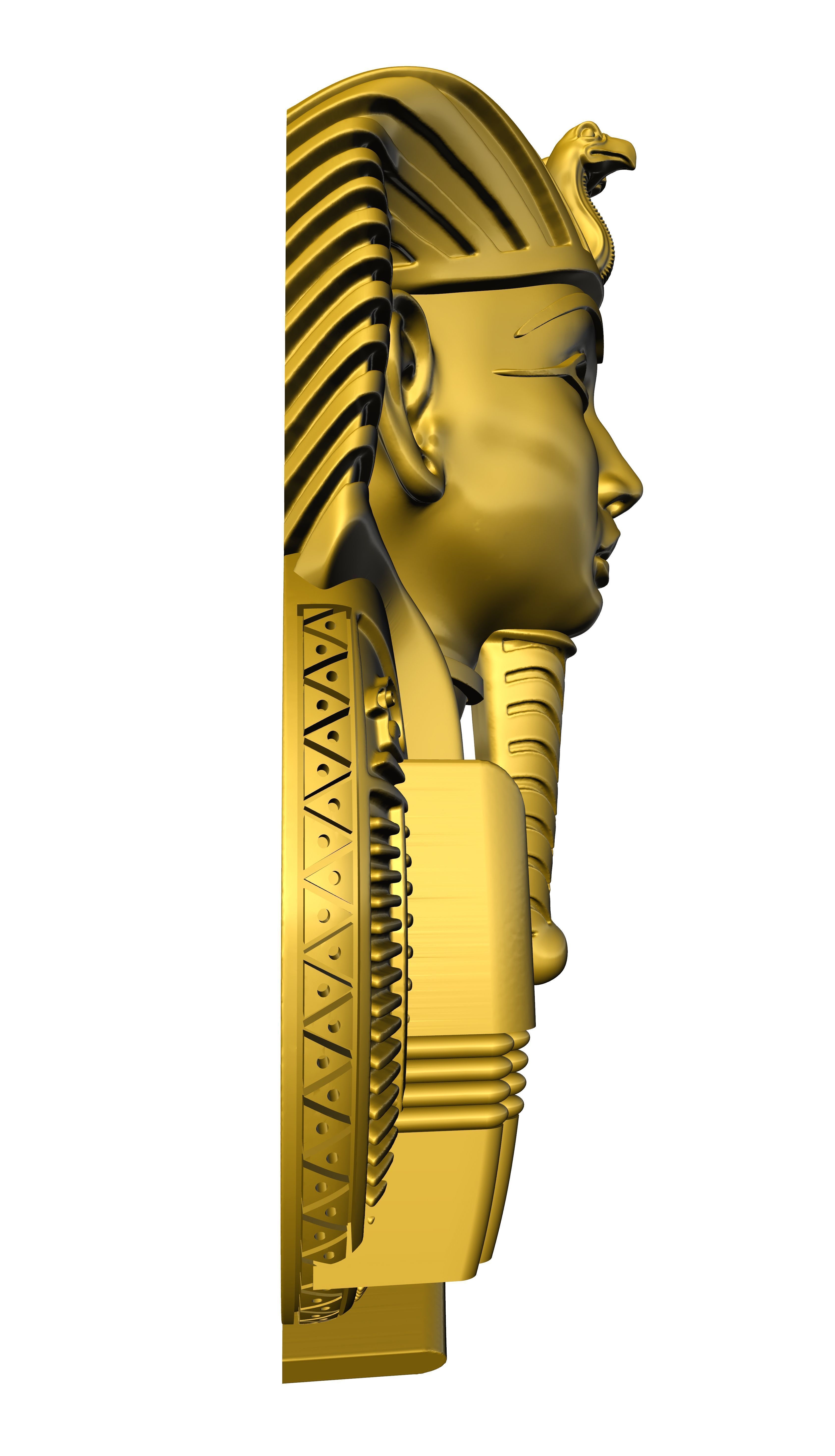 Tutankhamun  sculpture 3DM STL OBJ model for 3D printing and CNC 3D print model_6