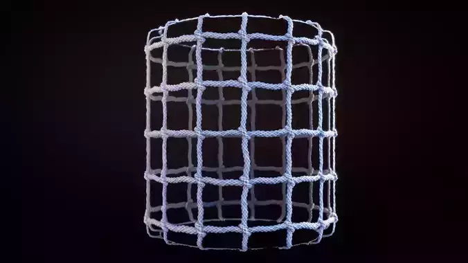 Seamless PBR stylized customizable net material textures