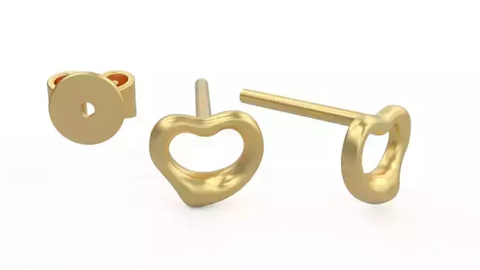 Model 1107  Tiffany Open Heart Earring