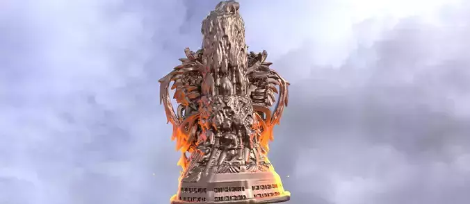 Sea Horse Heart Rock 3D model