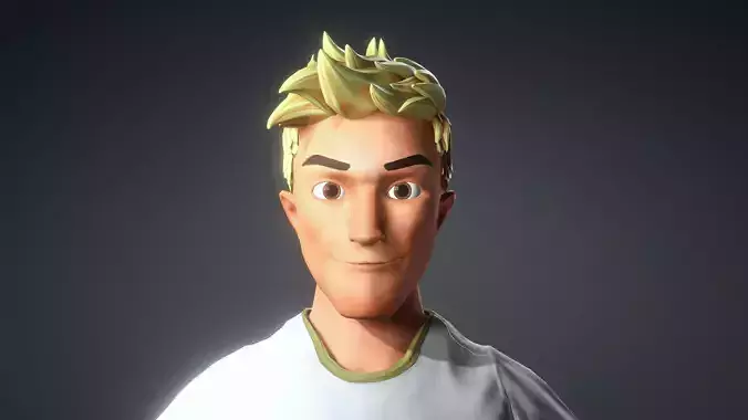 Cartoon Character Rigged