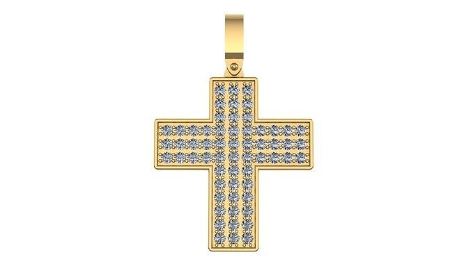 Cross Diamond Pendent 3D print model