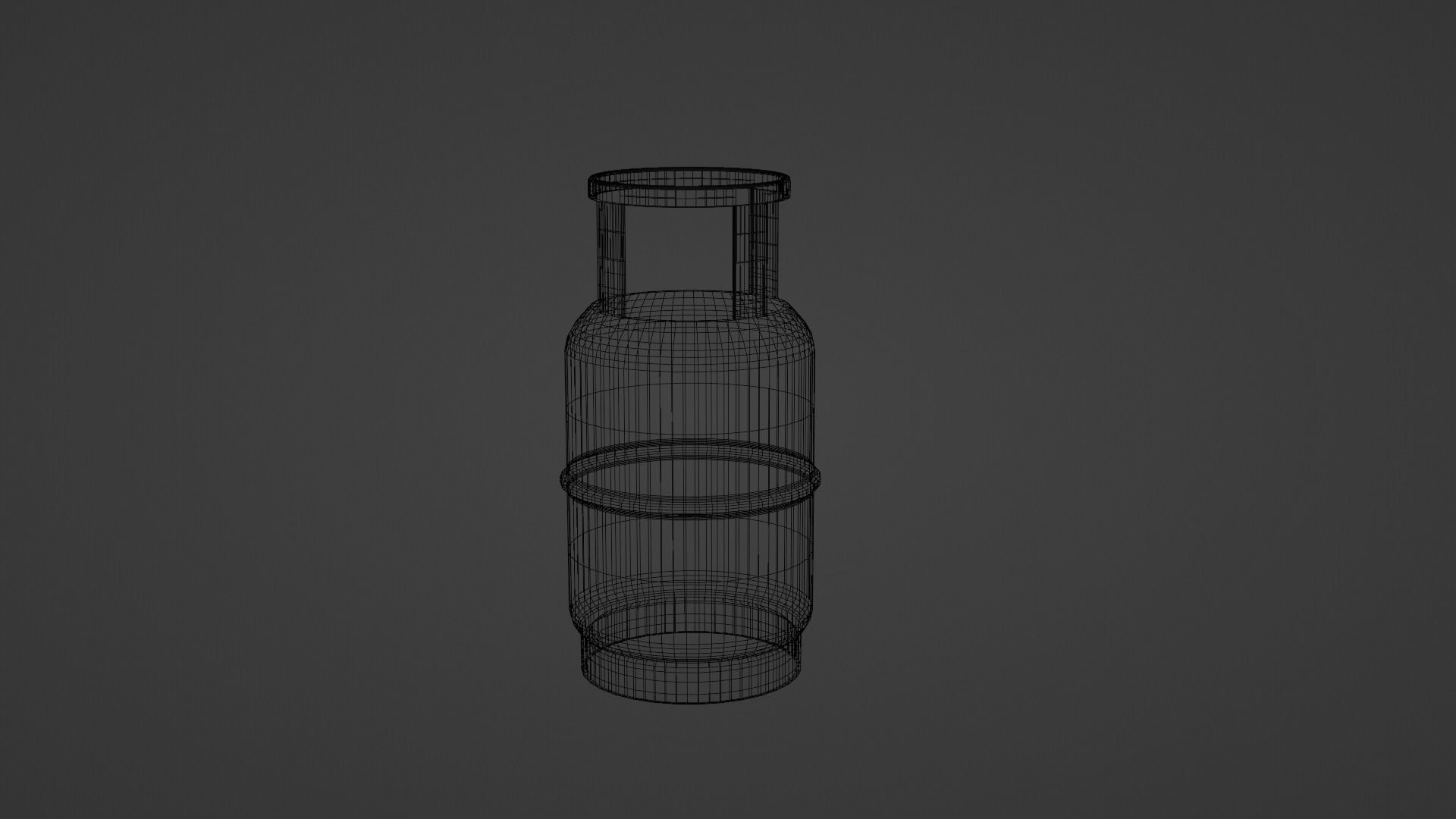 3 gases Low-poly 3D model_4