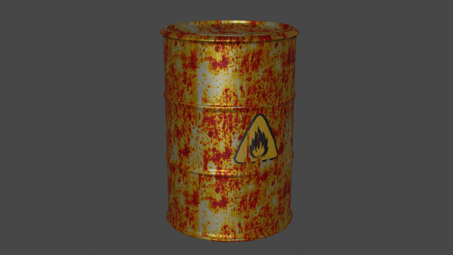3 gases Low-poly 3D model_2