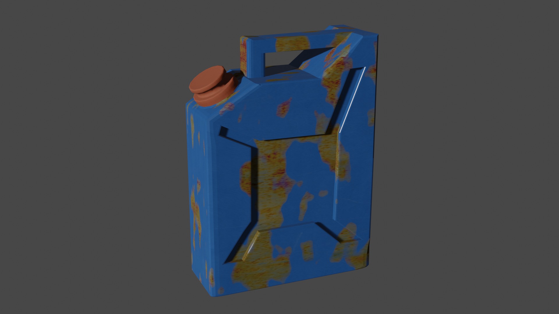 3 gases Low-poly 3D model_3