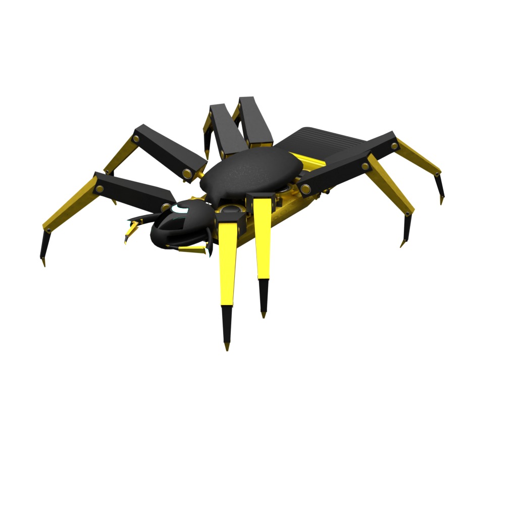 Sci fi robot spider  3D model_11