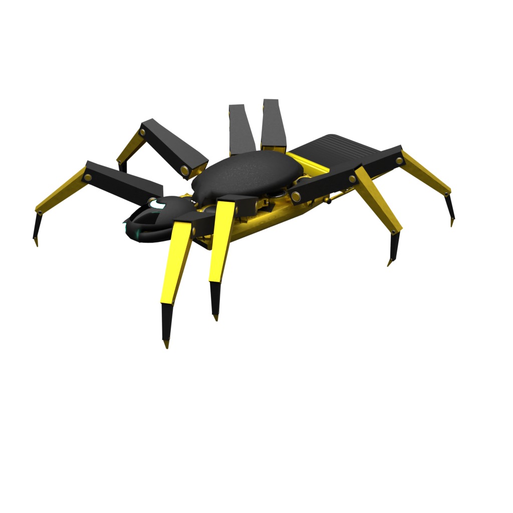 Sci fi robot spider  3D model_5