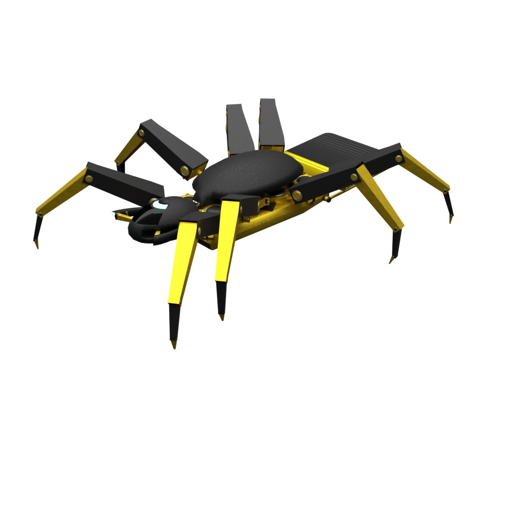 Sci fi robot spider  3D model_6