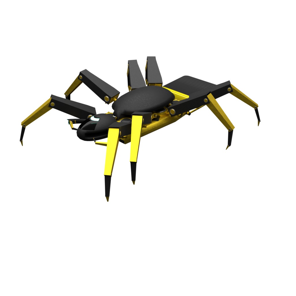 Sci fi robot spider  3D model_7