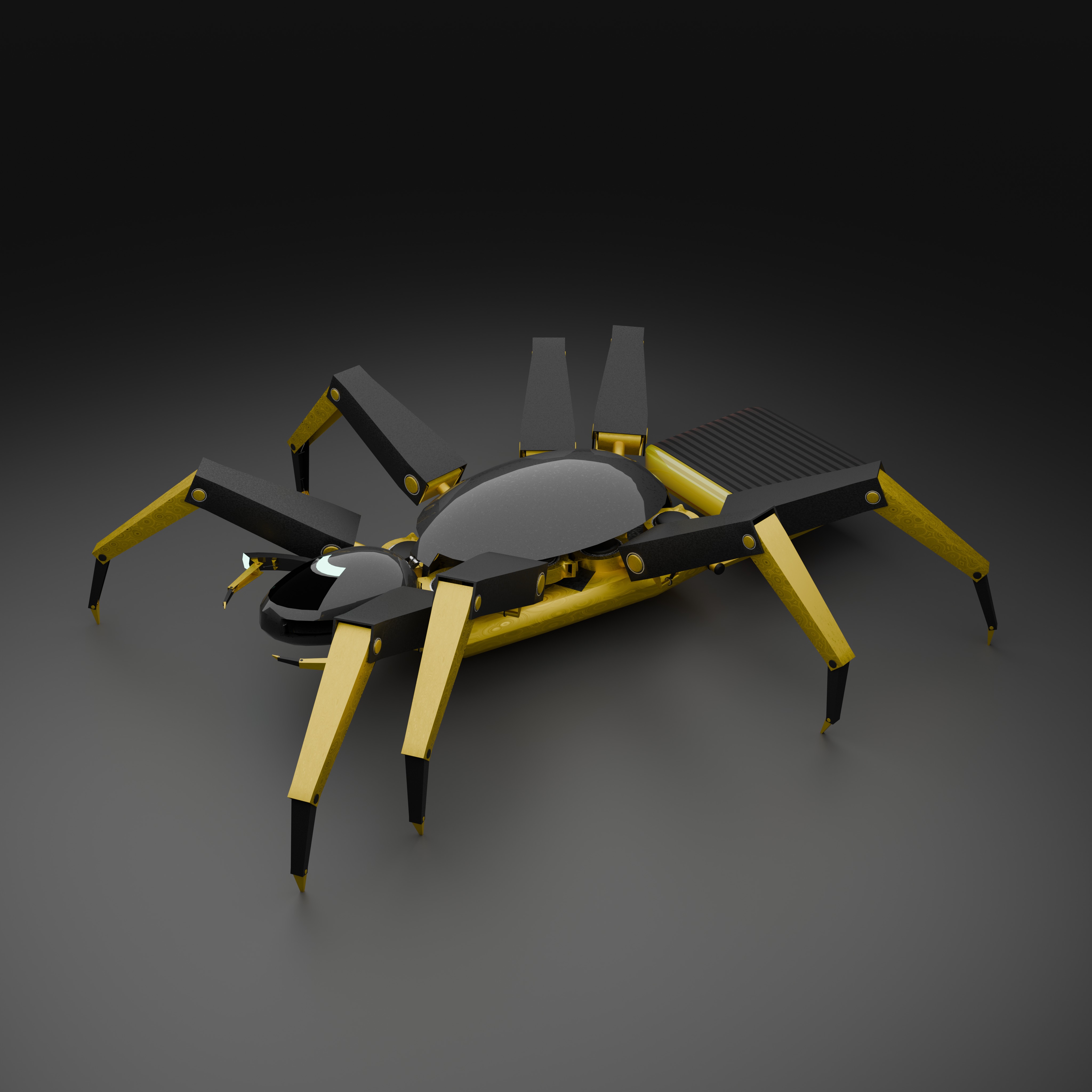 Sci fi robot spider  3D model_17