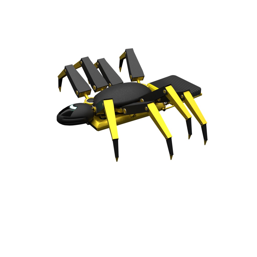 Sci fi robot spider  3D model_3