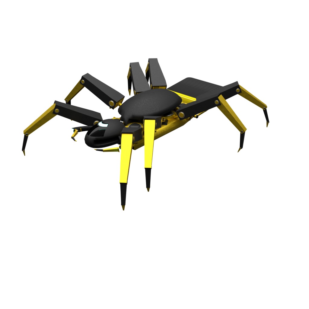 Sci fi robot spider  3D model_9