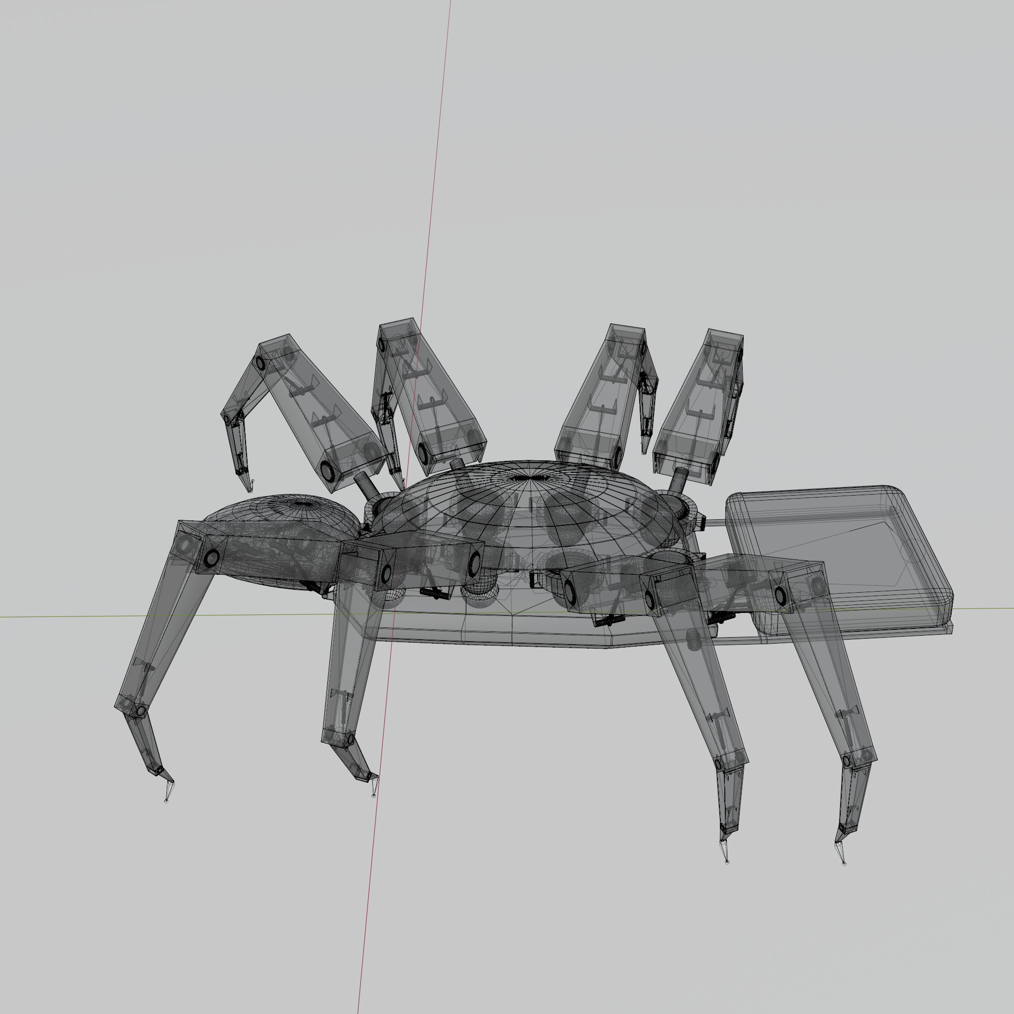 Sci fi robot spider  3D model_14