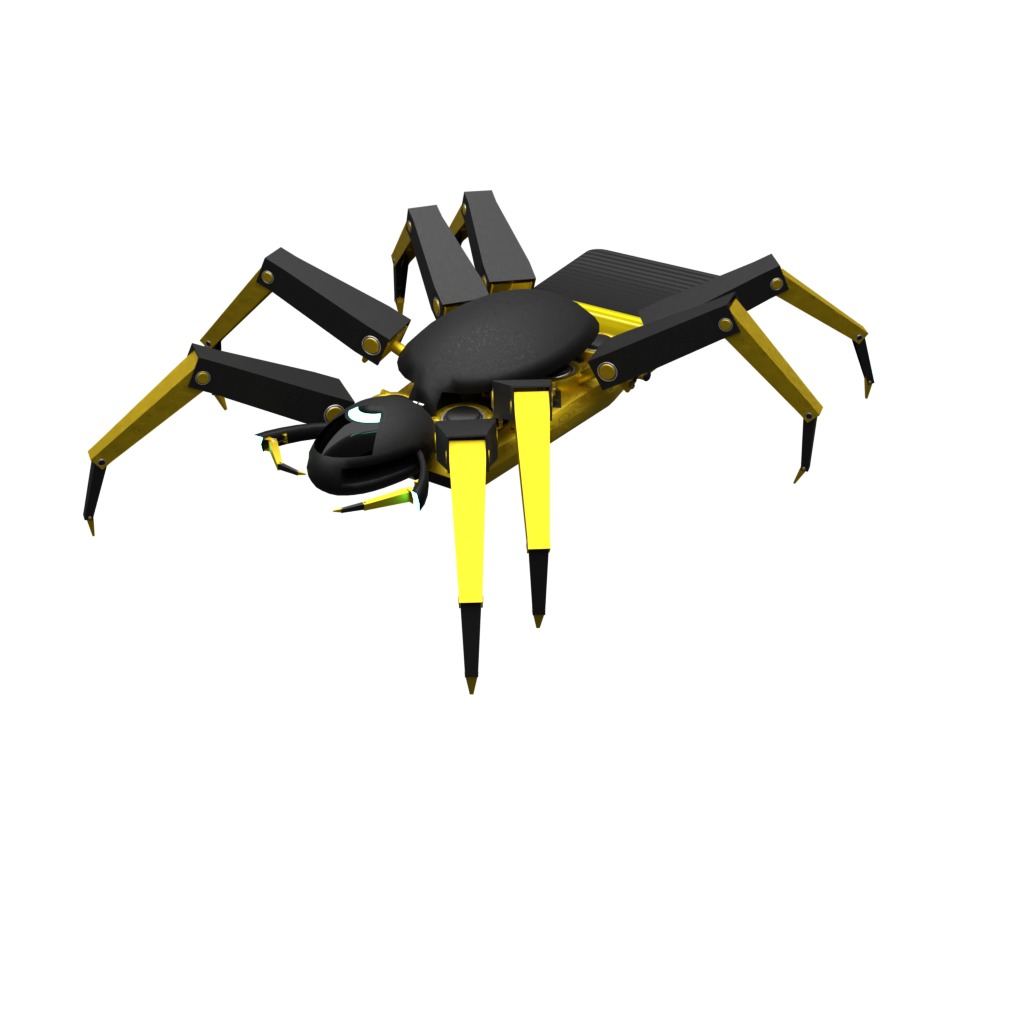 Sci fi robot spider  3D model_12