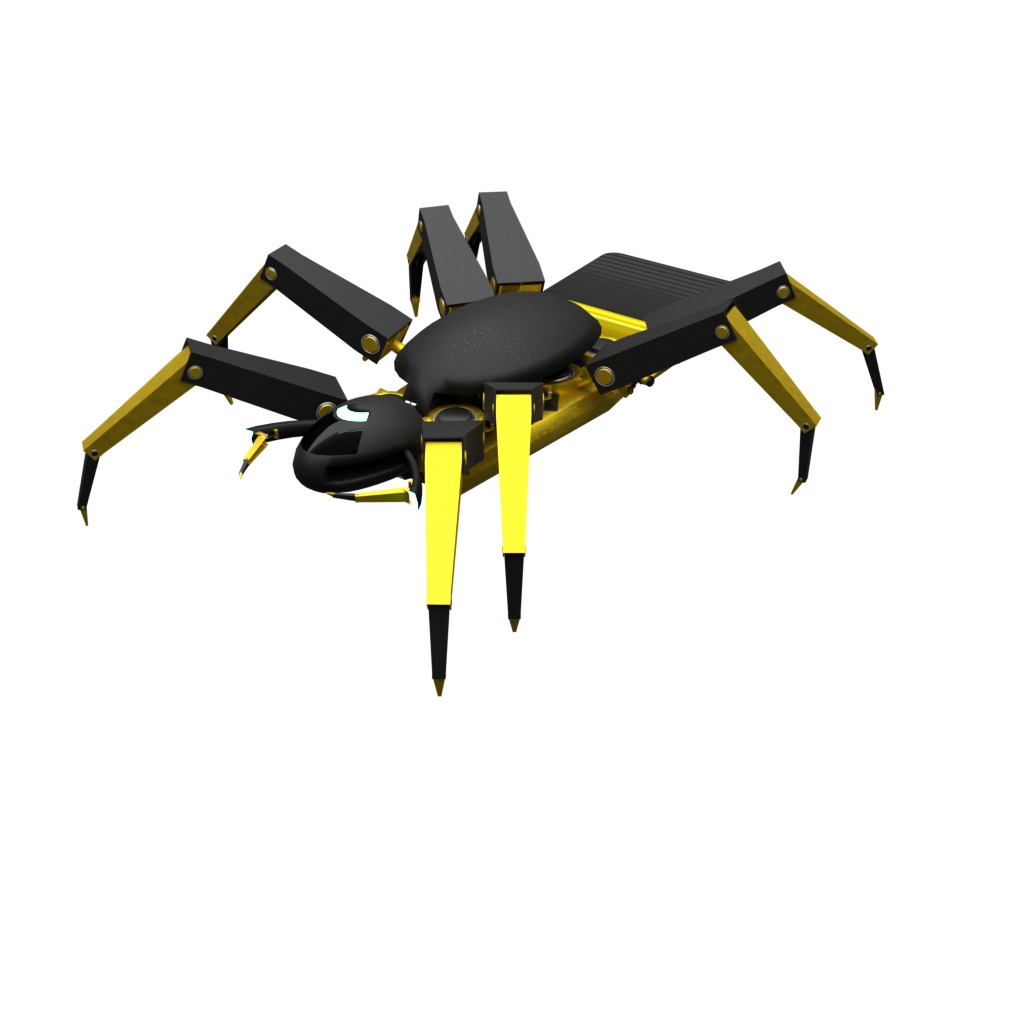 Sci fi robot spider  3D model_10