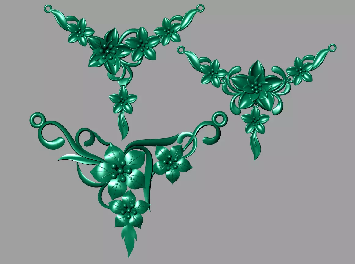 combo of 3 pendant models 24K 3D 3D print model_0