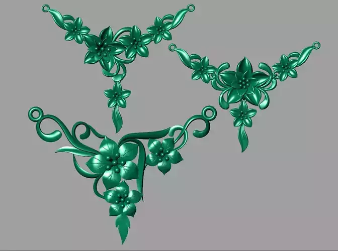 combo of 3 pendant models 24K 3D 3D print model