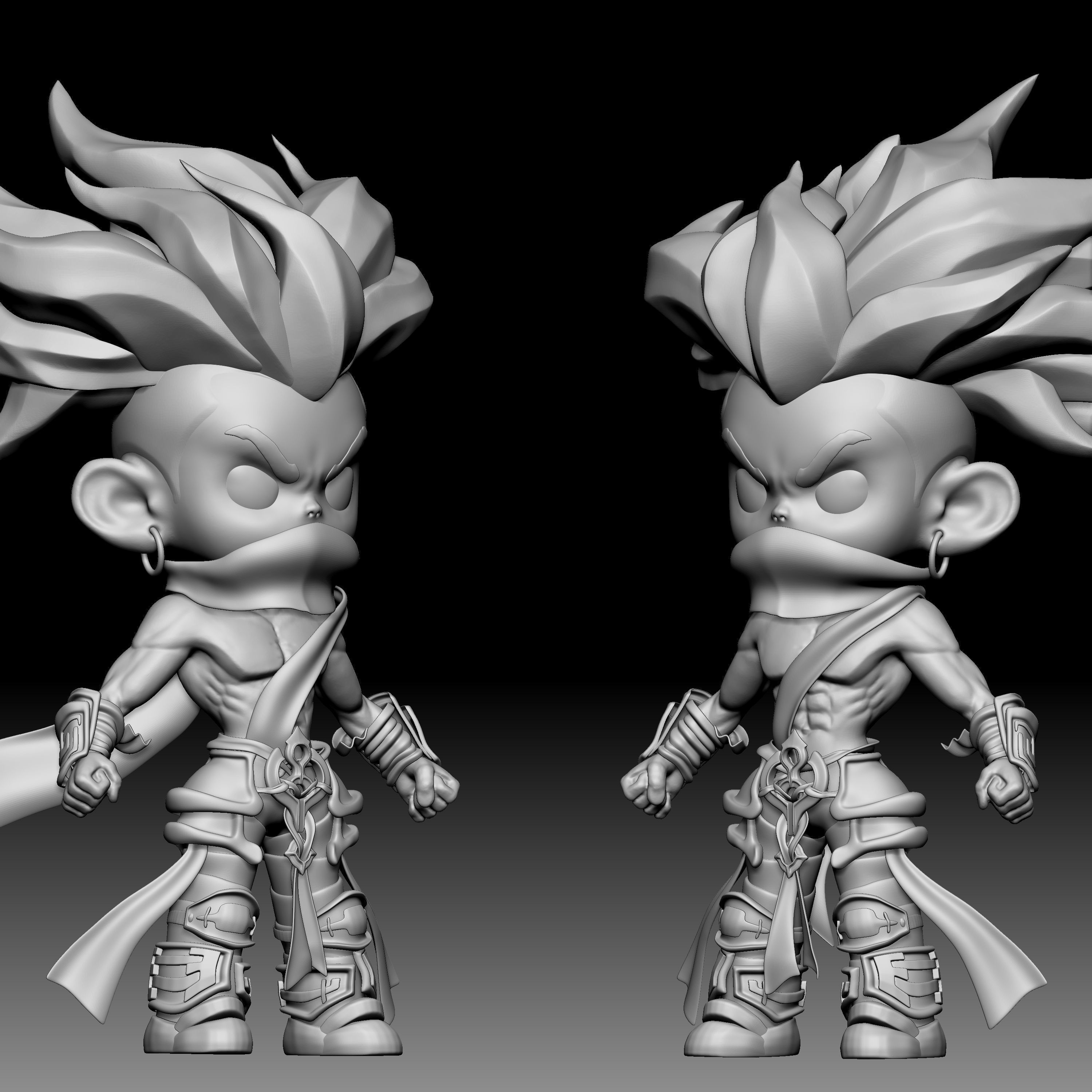 Character game chibi 010 3D print model_7