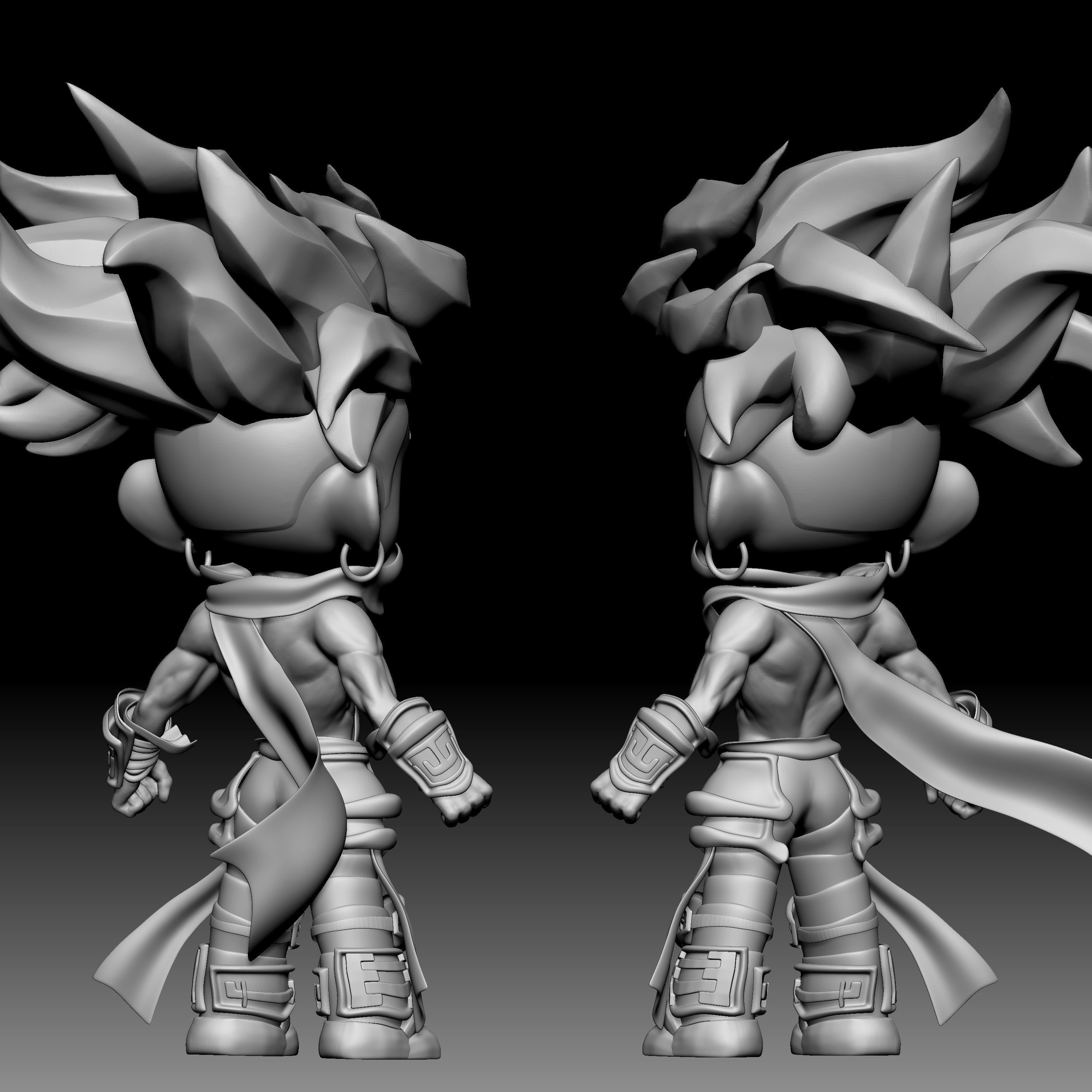 Character game chibi 010 3D print model_8