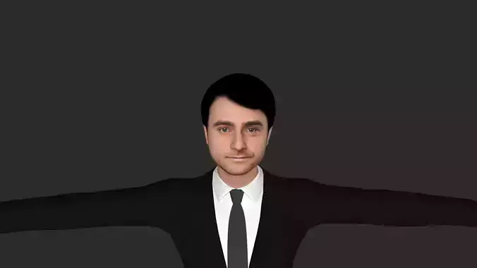 Daniel Radcliffe Hyper Realistic Full Body Fully RiggedCharacter Low-poly 3D model