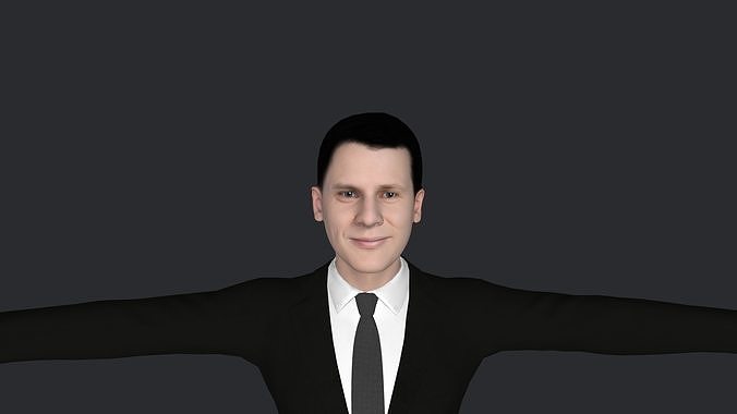 Daniel tosh Hyper Realistic Full Body Fully Rigged 3D Character Low-poly 3D model