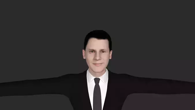 Daniel tosh Hyper Realistic Full Body Fully Rigged 3D Character Low-poly 3D model