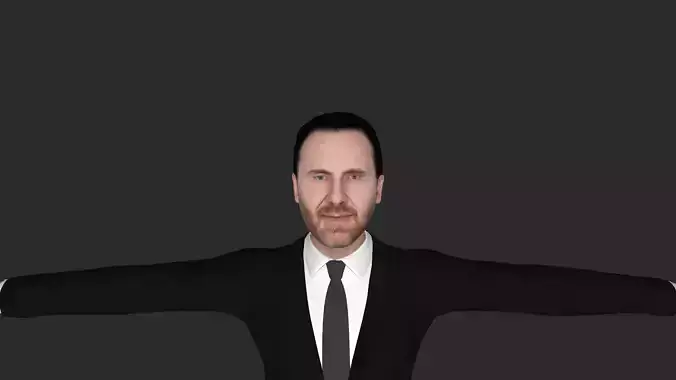 David guetta Hyper Realistic Full Body Fully Rigged 3D Character Low-poly 3D model