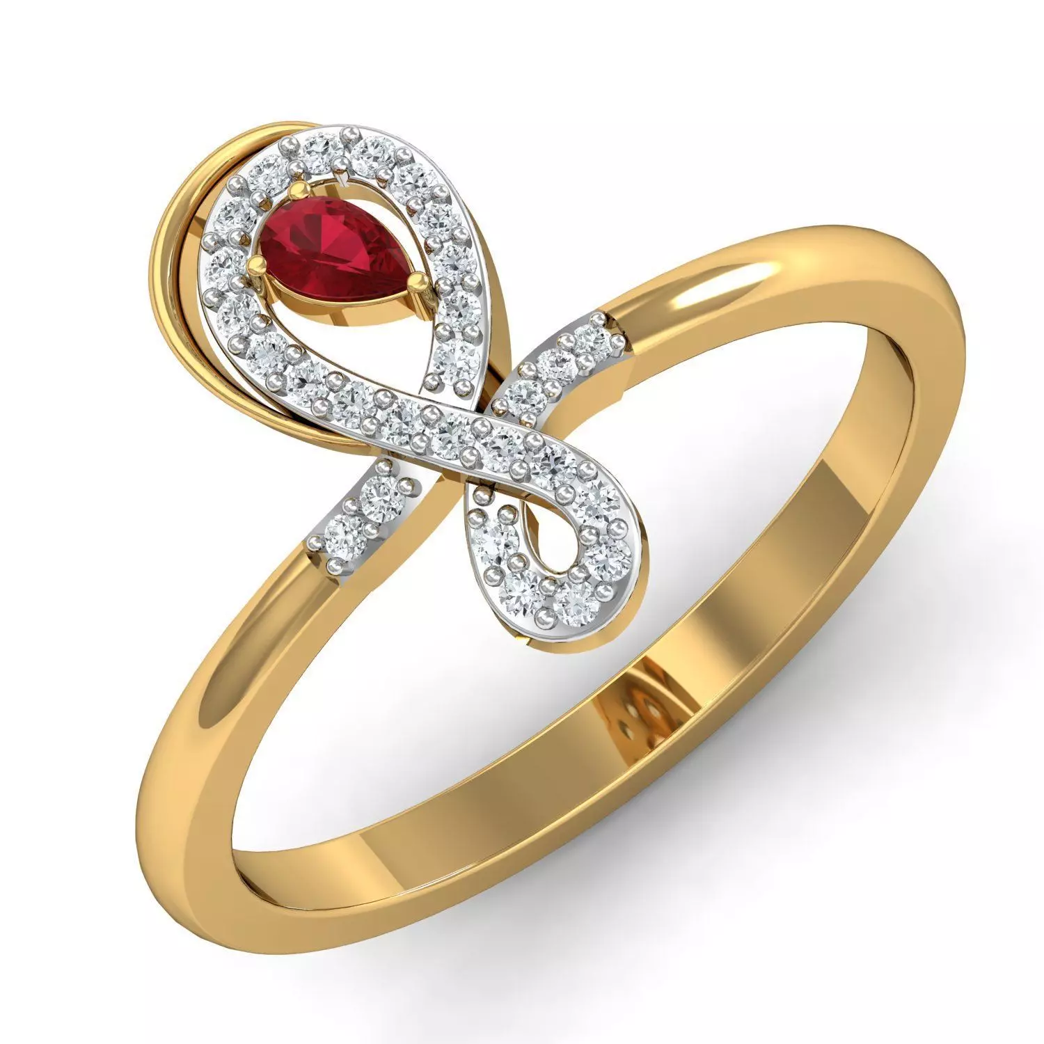 Ledies ring colar stone 3D print model