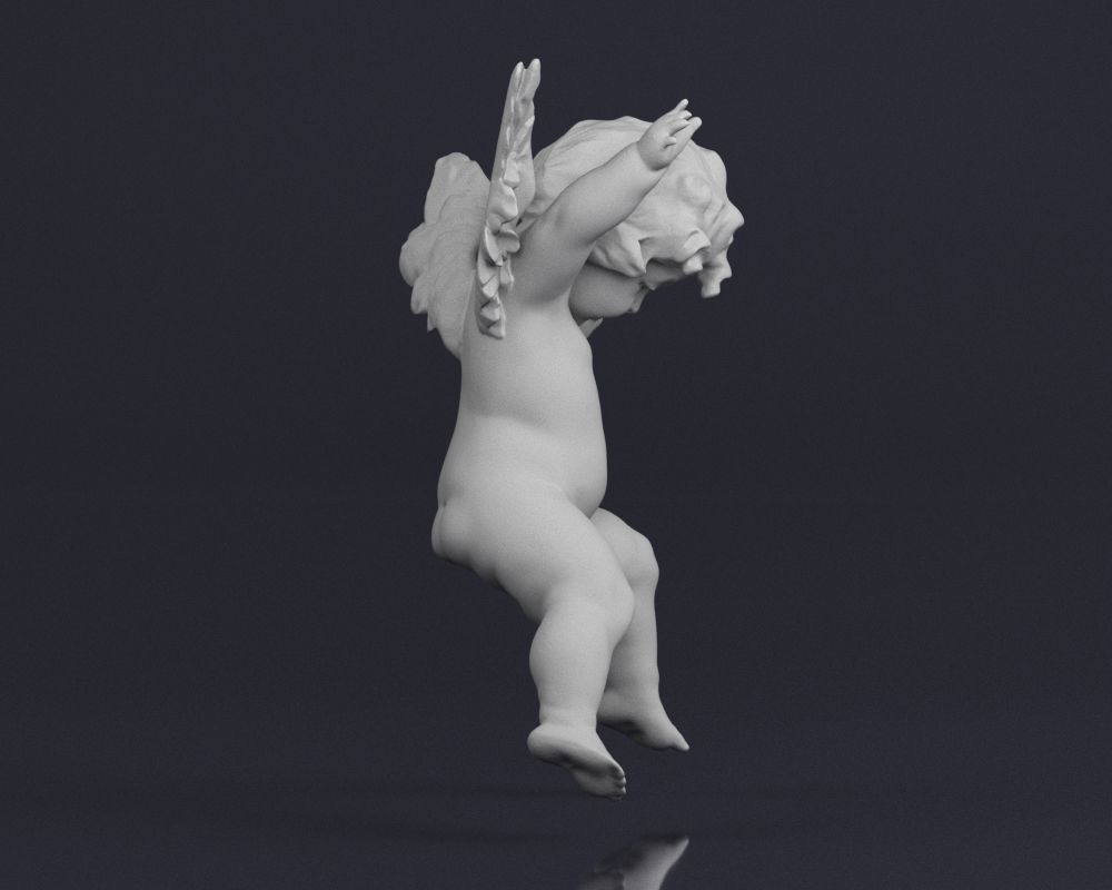 001525 Heavenly Melodies Flying Angel 3D print model_6