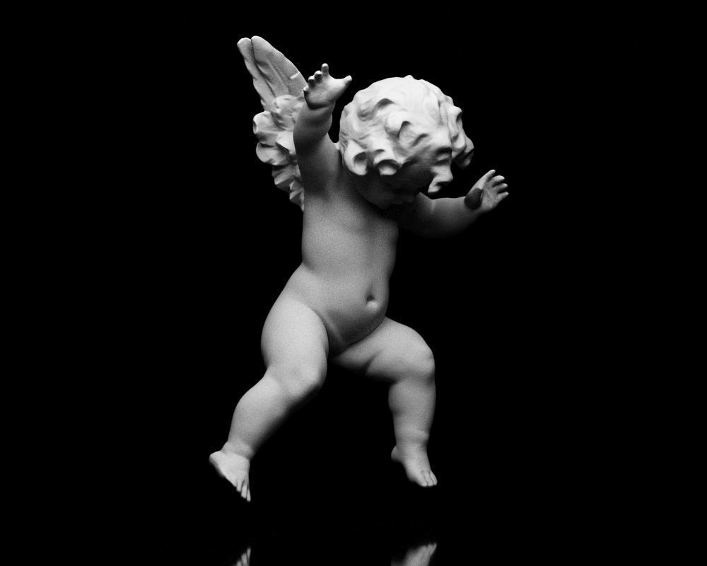 001525 Heavenly Melodies Flying Angel 3D print model_16