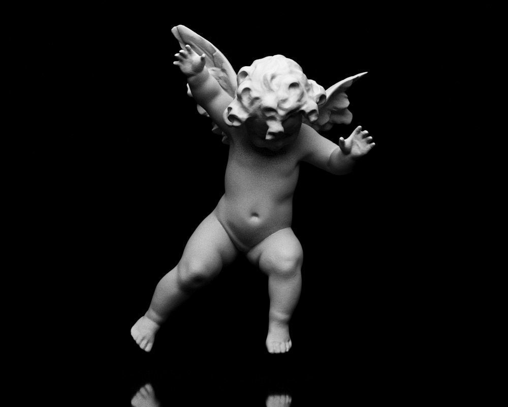 001525 Heavenly Melodies Flying Angel 3D print model_10