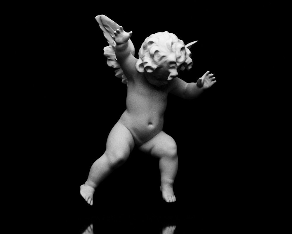 001525 Heavenly Melodies Flying Angel 3D print model_9