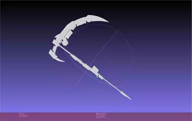RWBY Ruby Rose Crescent Rose Movable Template 3D print model