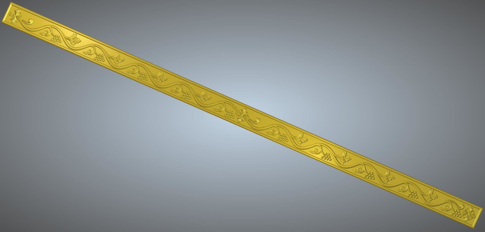 church  carved wood  frame  3D model_7