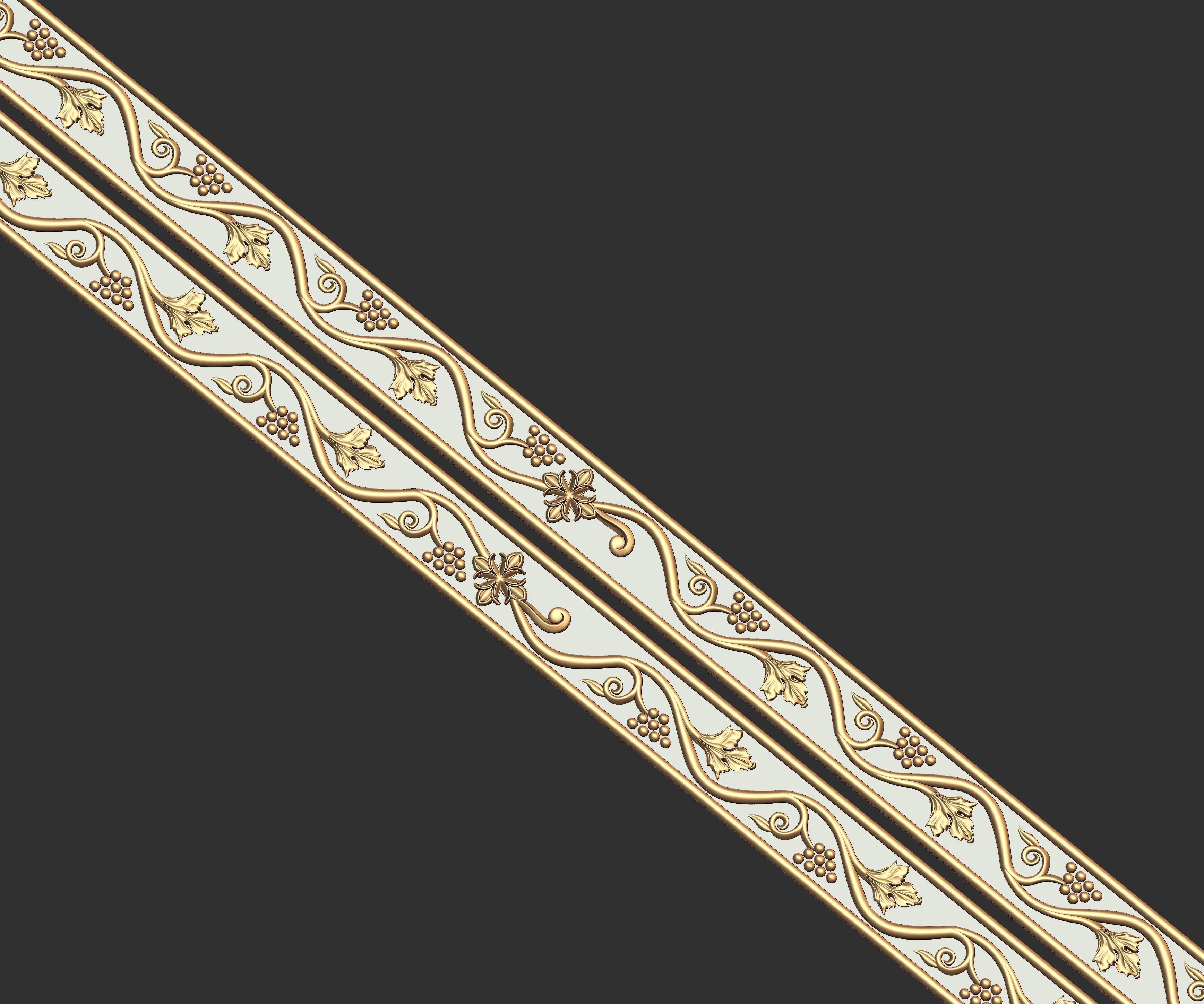 church  carved wood  frame  3D model_20