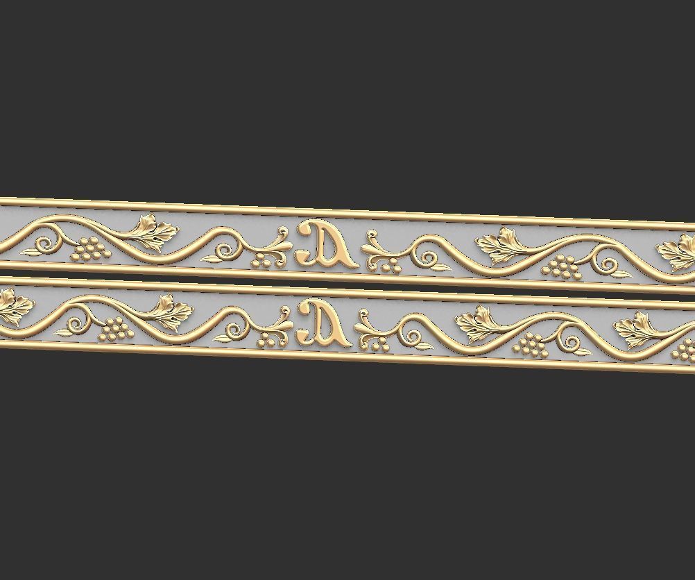 church  carved wood  frame  3D model_6