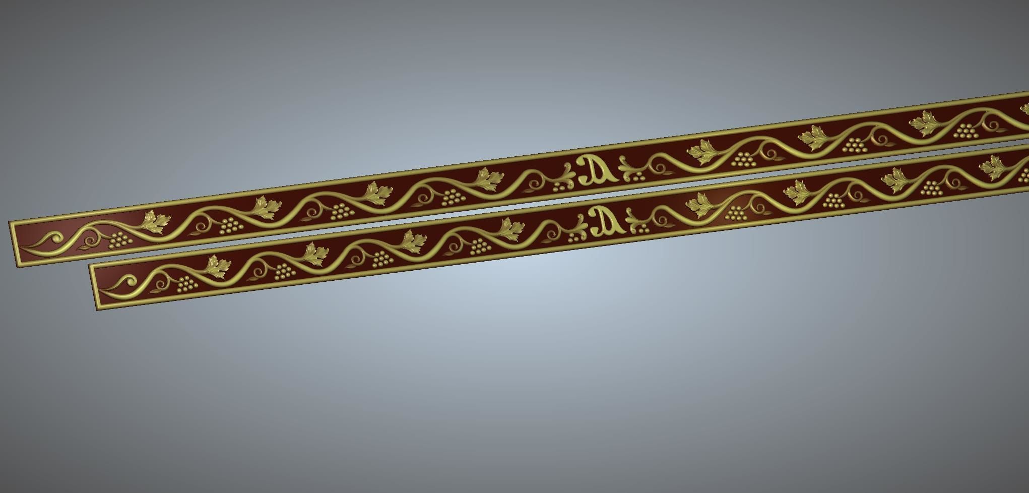 church  carved wood  frame  3D model_3