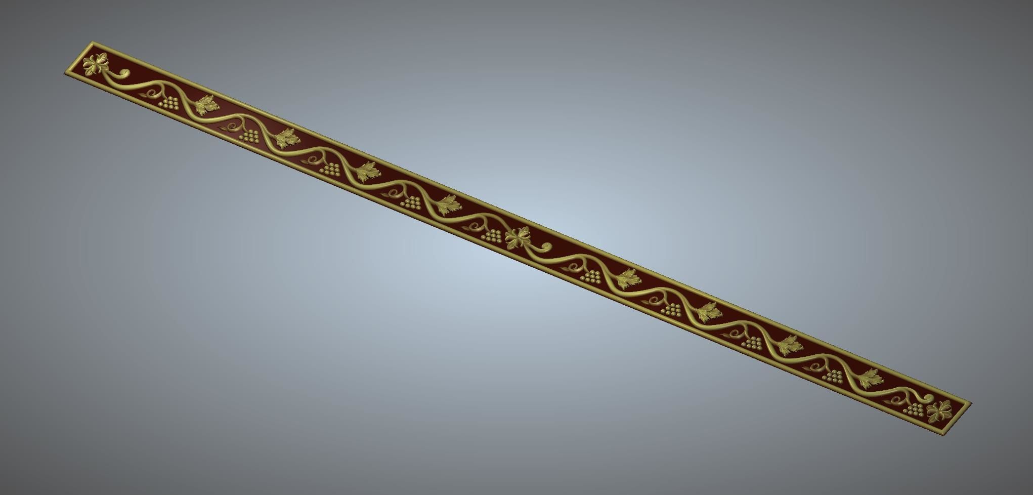 church  carved wood  frame  3D model_8