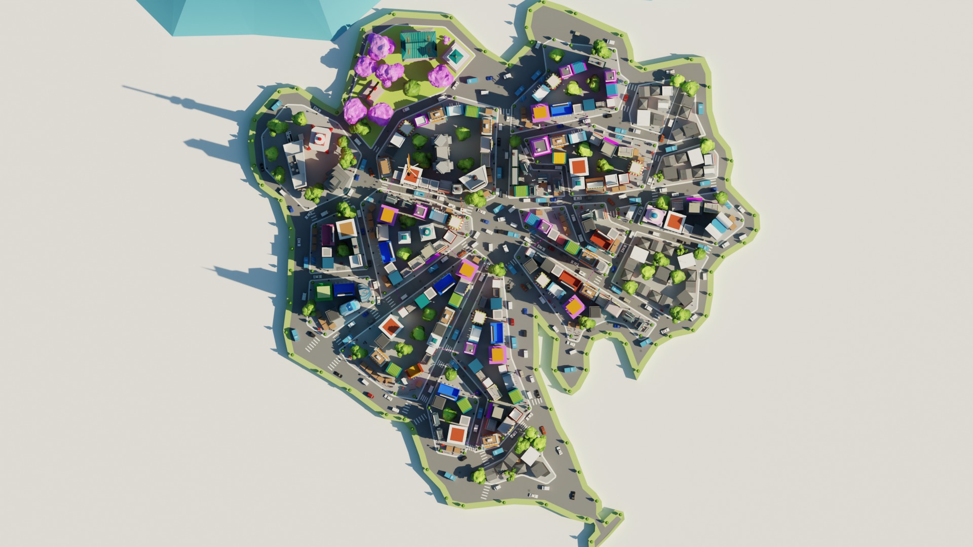 Low Poly Tokyo Japan City Low-poly 3D model_26