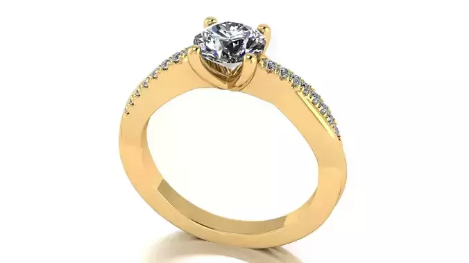 AG 1600 TWISTED SOLITAIRE RING