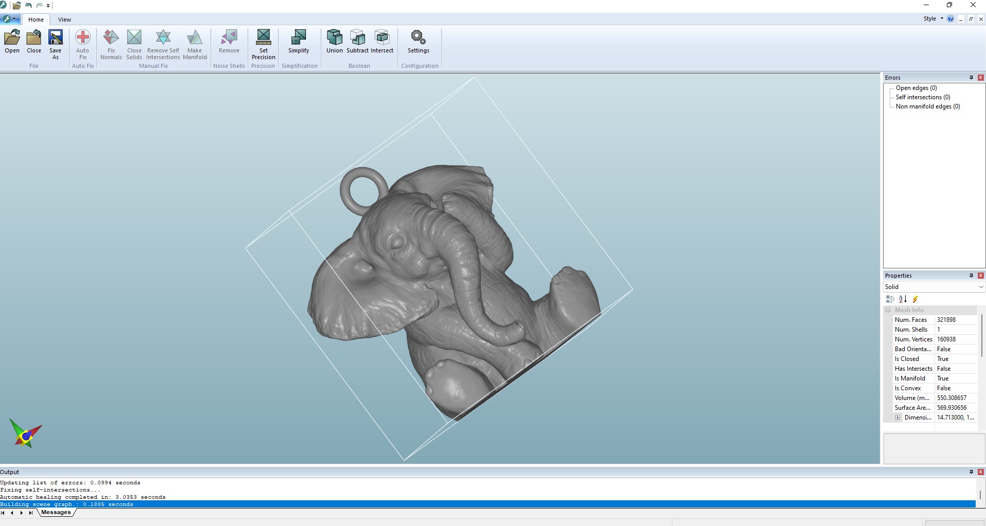 Elephants crying pendant jewelry gold 3D print model_5