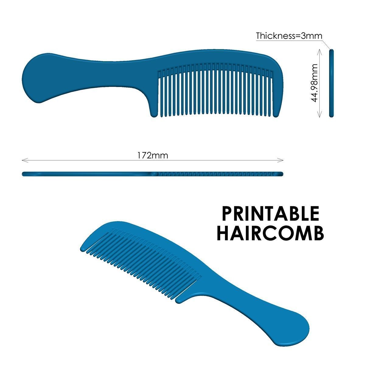 Printable Comb 3D print model_2