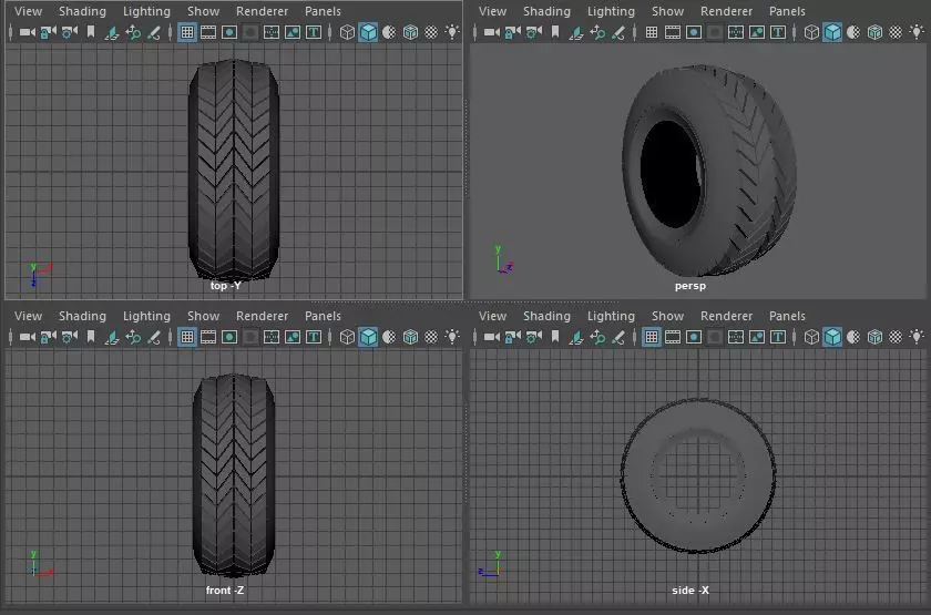 A tayar model 3D model maya Low-poly 3D model