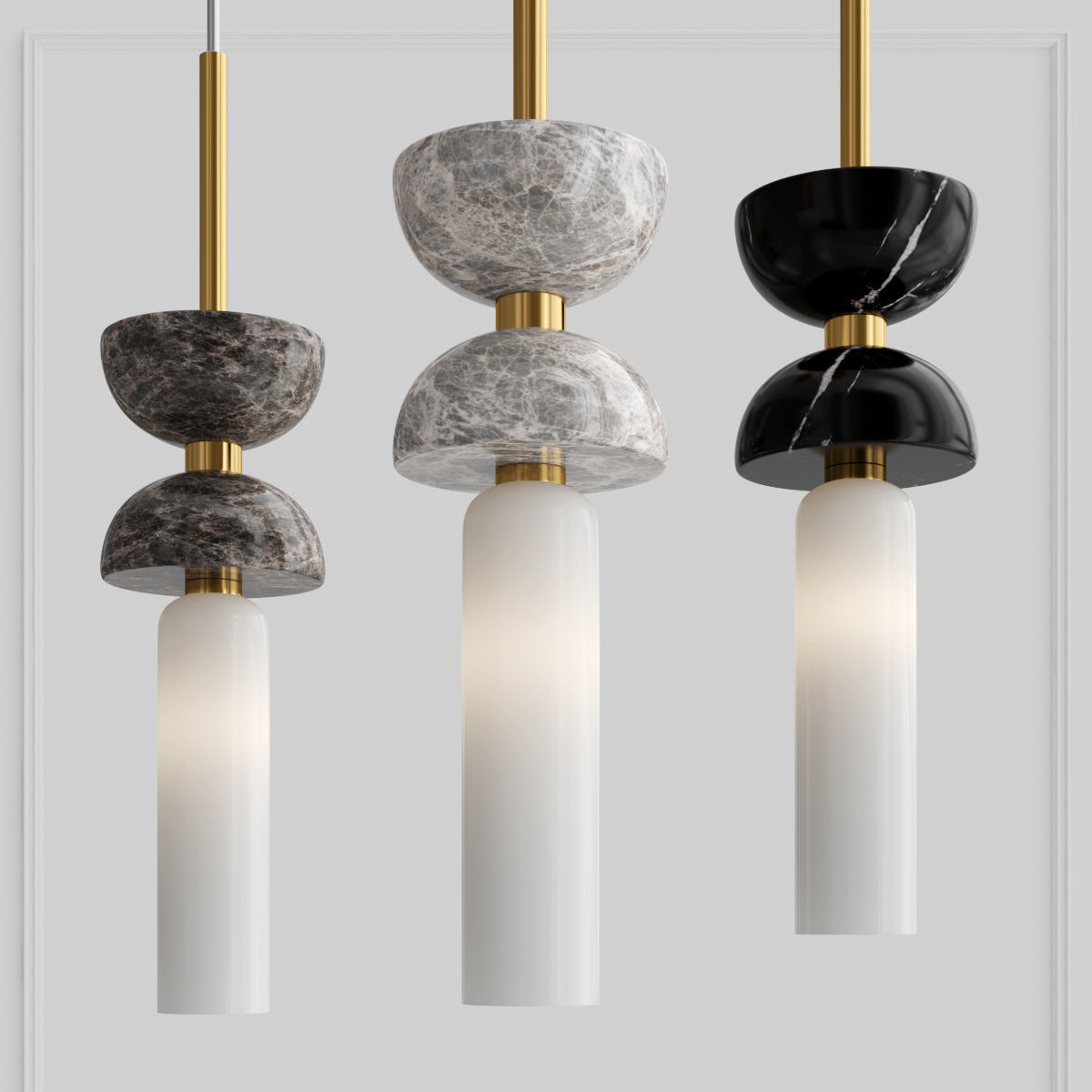 pendant light 3D model_2