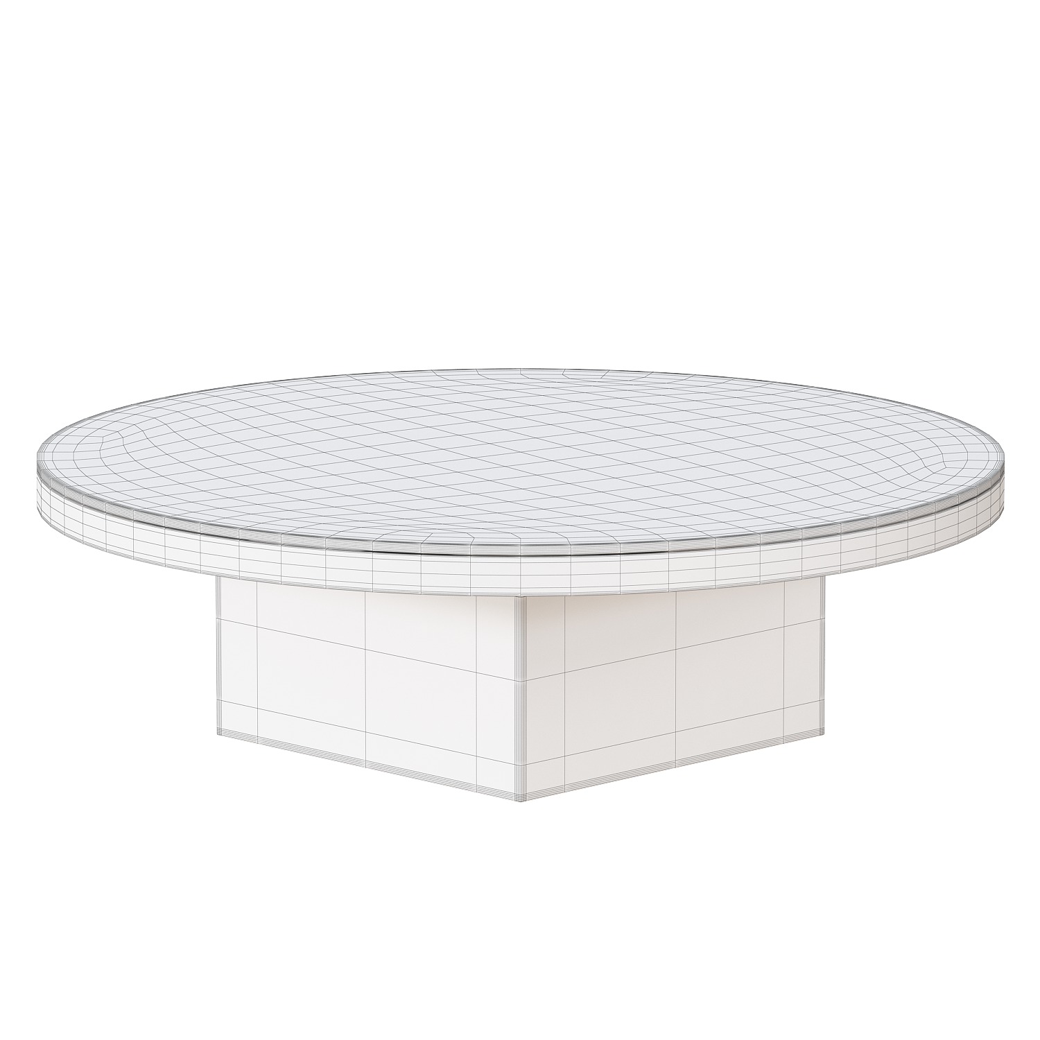 Coffee table Low-poly 3D model_3