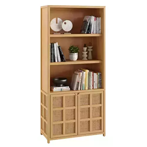 Campagna 3-Shelf Storage Bookcase Cabinet